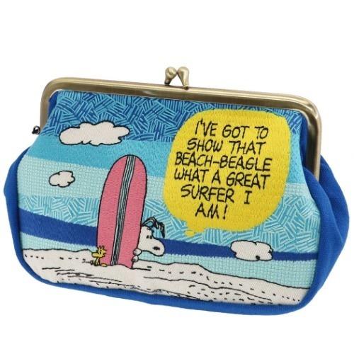 畳み 刺繍 がまぐちポーチ コスメポーチ スヌーピー サーフィン ピーナッツ サンスター文具 プレゼント Ssb S 雑貨 アートの通販店 ベルコモン 通販 Yahoo ショッピング