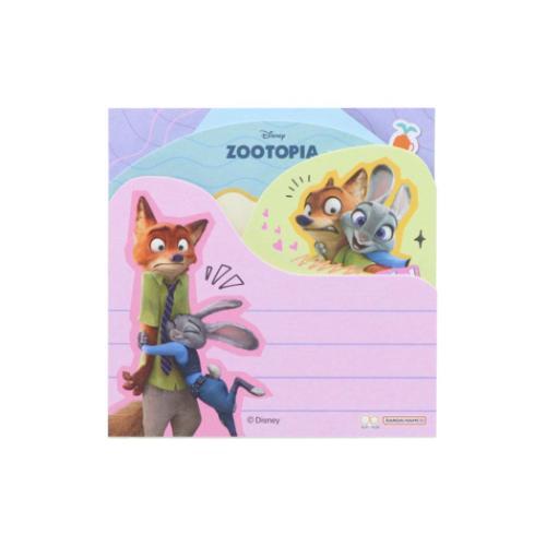 付せん ダイカットブロック付箋 ズートピア Wave your buddy