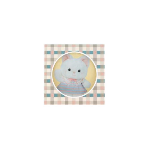 メモ帳 窓付スクエアメモ レトロぬいぐるみこれくしょん チェック サン