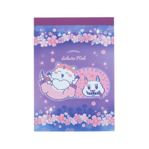 メモミニ メモ帳 ちいかわ Sakura Pink ヨザクラ あのこ＆でかつよ