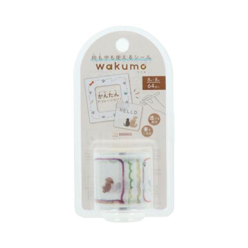 ロールステッカー ロールシール wakumo ワクモ 四角 ふき出しと犬猫