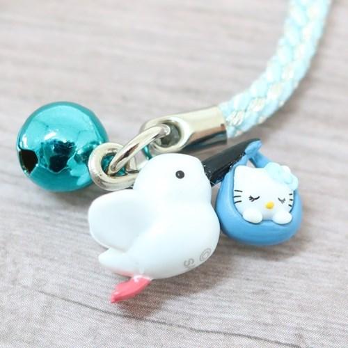 根付 キーホルダー サンリオ コウノトリ ハローキティ あすなろ舎