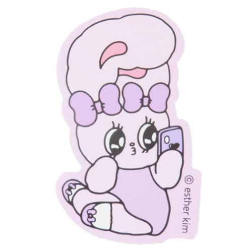 ダイカットシール ステッカー エスターバニー ラベンダーバニー