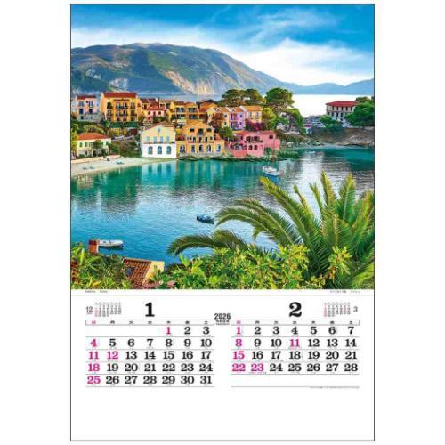 30%OFF】2026 Calendar 壁掛けカレンダー2026年 トーハン DX 世界風景