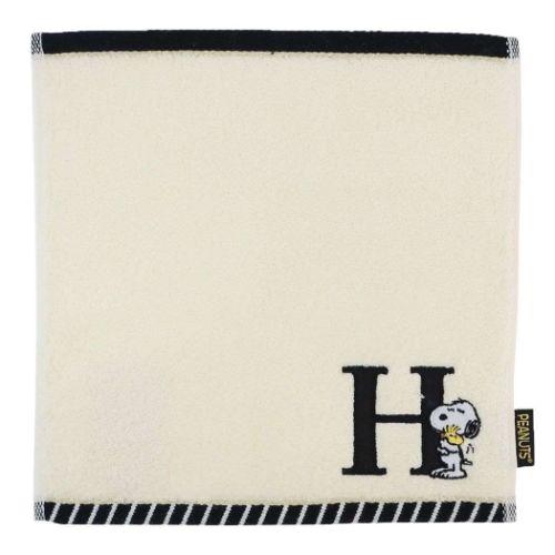 SNOOPY（スヌーピー） ミニタオル ふわふわイニシャルハンカチタオル H