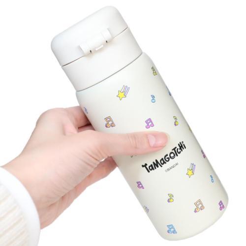 保温保冷水筒 ステンレスワンプッシュボトル350ml たまごっち フレンド