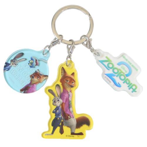 キーリング 3チャームキーホルダー ズートピア2 B ディズニー ティーズ