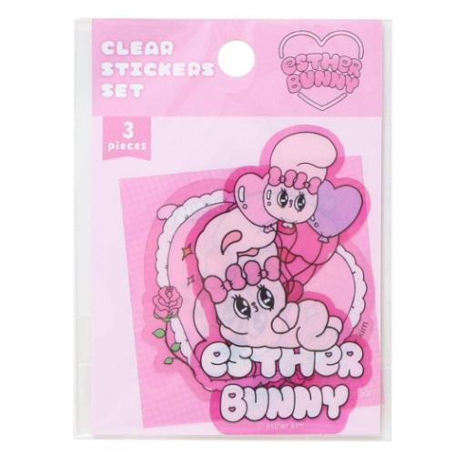 ダイカットシール クリアステッカーセット 3枚セット エスターバニー