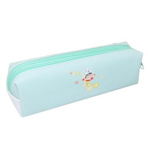 ペンケース Wファスナースリムペンポーチ クレヨンしんちゃん チョコ