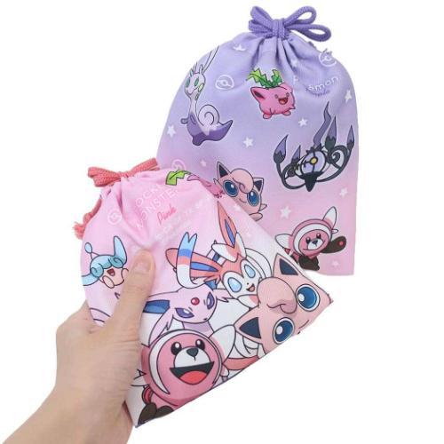 巾着袋 2P巾着セット ポケットモンスター グラデーション パープル