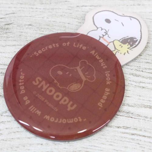 手鏡 ケース入りミラー Cookie Atelier series スヌーピー＆ウッド