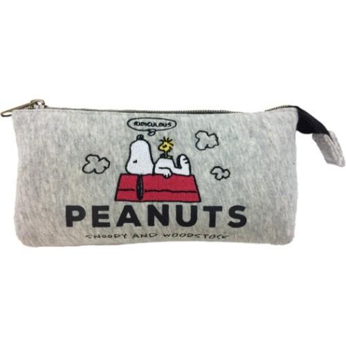 コスメポーチ 刺繍 3ポケット 舟形 ポーチ スヌーピー スウェット ピーナッツ ティーズファクトリー 小物入れ ペンポーチ Tsf Sn sw 雑貨 アートの通販店 ベルコモン 通販 Yahoo ショッピング