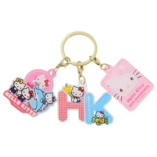ハローキティ　キーホルダー3点セット サンリオ ハローキティ フェイスマスコット キーホルダー 3点