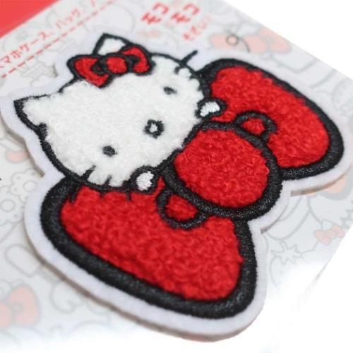 ワッペン モコモコ刺繍ステッカー ハローキティ キティリボン サンリオ