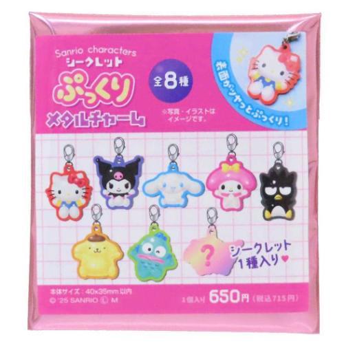 ファスナーマスコット シークレットぷっくりメタルチャーム 全8種 8個