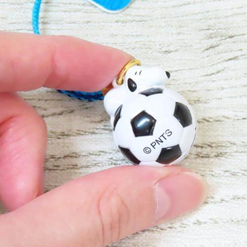 マスコットキーホルダー マスコット鈴 スヌーピー 鈴根付 サッカー