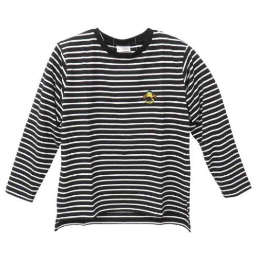 超美品アルベロベロ ブタさんビジュー刺繍付ボーダー長袖Tシャツ 超美