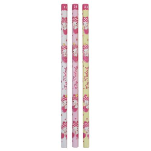 鉛筆 2B 六角軸 3本入り マイメロディ 山野紙業 サンリオ 新学期準備