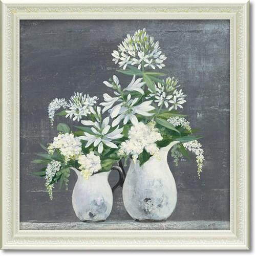 フラワーアート ジュリア プリントン レイト サマー ブーケ ユーパワー 57.5x57.5cm 【栗谷川】 額付き ポスター