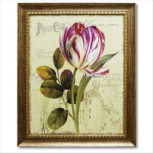 お花 工芸 Art Frames リサ・オーディット ガーデンビューチューリップ2 ユーパワー 69.5×84.5珊 花 額付き添い人お知らせ 楽器、手芸、コレクション-ポスター