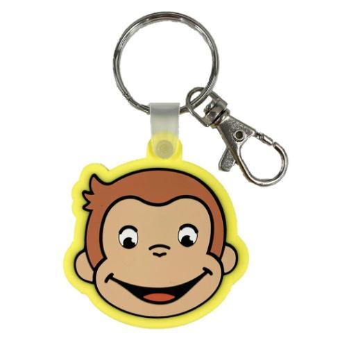 キーリング ラバーキーホルダー おさるのジョージ フェイス YE