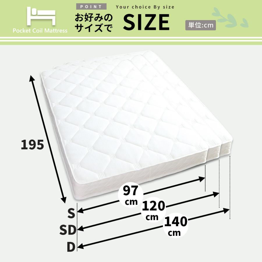 DORIS（ドリス） ベッドフレーム マットレスセット ダブル ポケット