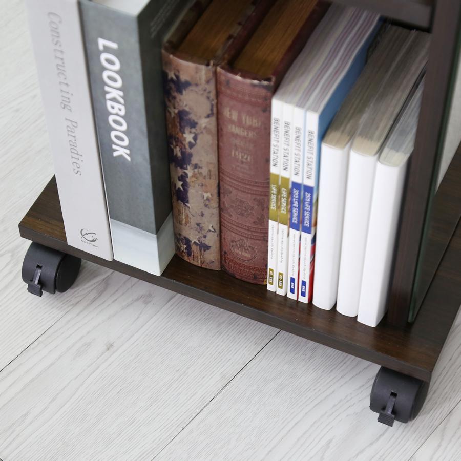 DORIS（ドリス） 本棚 オープンラック 幅36 回転式 キャスター付 書棚