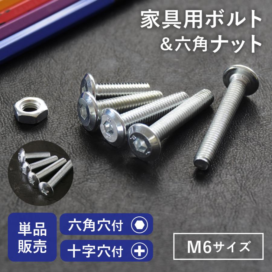 DORIS（ドリス） M6ネジ M6 ネジ 100本セット プラスネジ ボルト ナット 部品 パーツ 家具用ネジ 家具用 DIY スチール ...