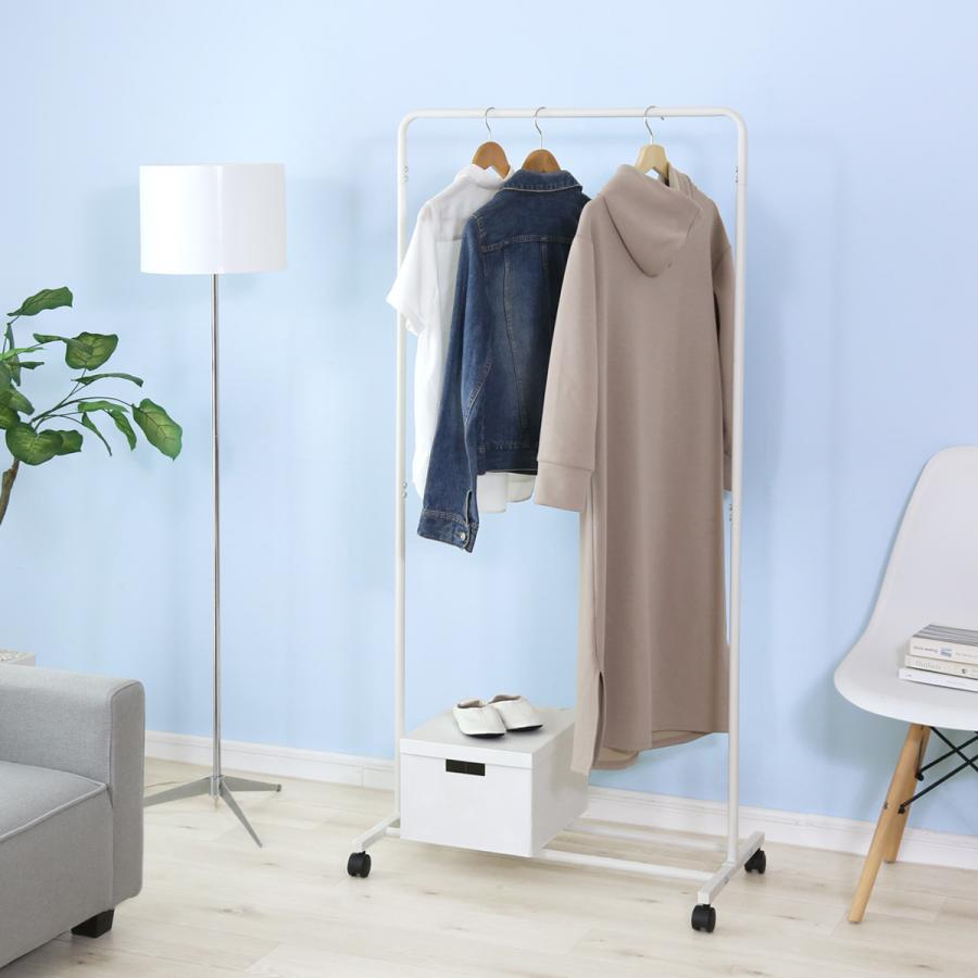 ハンガーラック キャスター付き 頑丈 パイプハンガー 幅70 コートハンガー 衣類収納 シンプル 省スペース 収納 レイゼクシングル ドリス | DORIS | 04