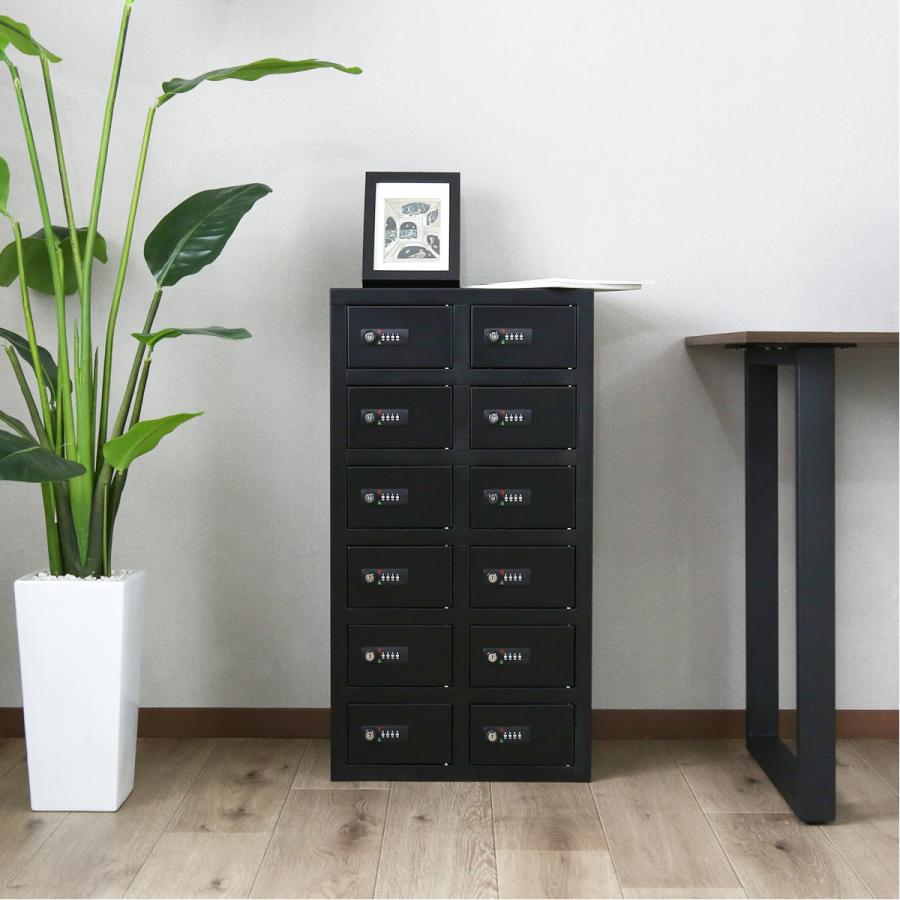 DORIS（ドリス） ロッカー 貴重品ロッカー ダイヤル式 金庫 2列6段 12