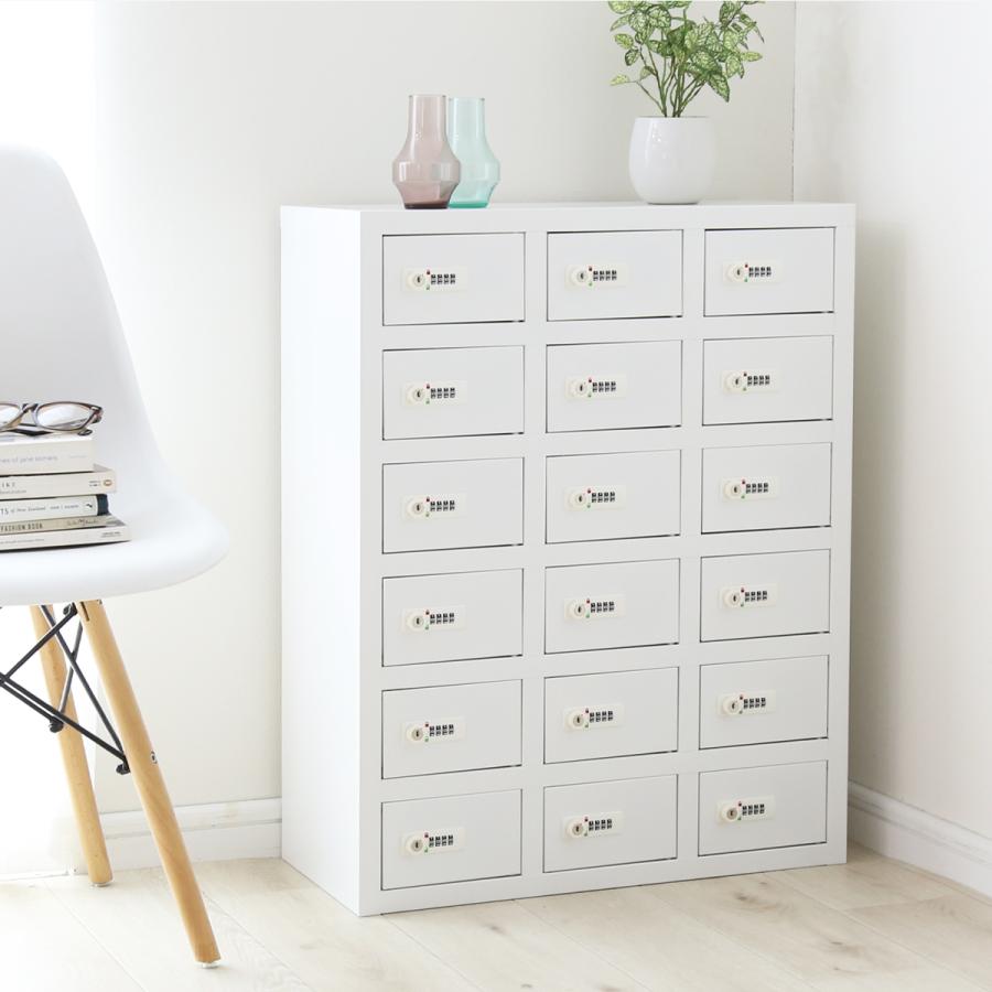 DORIS（ドリス） ロッカー 貴重品ロッカー ダイヤル式 金庫 3列6段 18