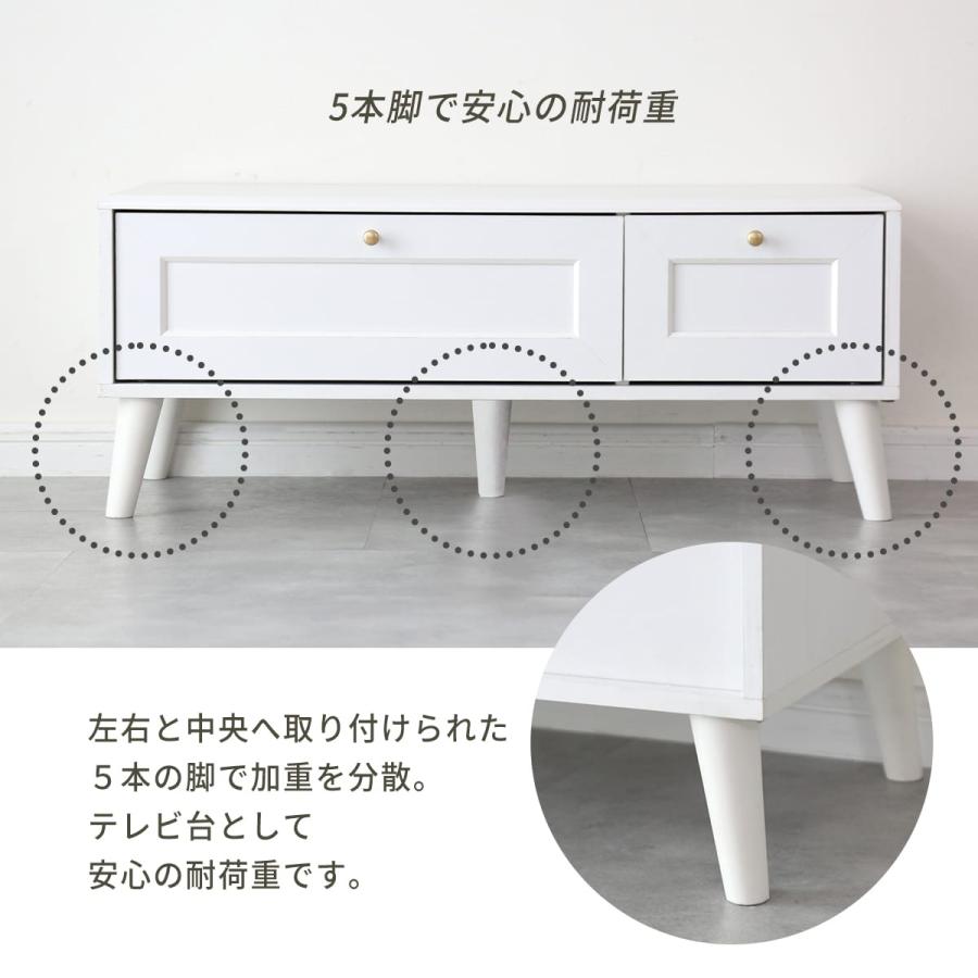 訳あり品【148】フレンチ調ホワイトガラスキャビネットテレビ台姫系洋タンス飾り棚 DORIS（ドリス） テレビボード テレビ台 収納棚 チェスト リビング収納