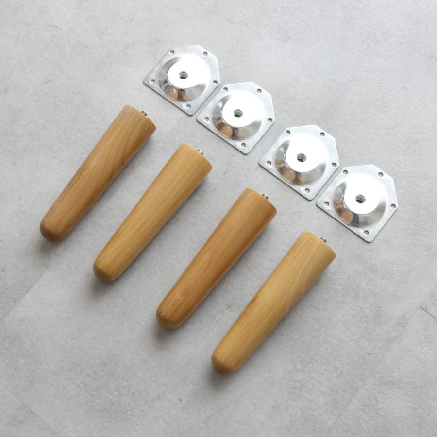テーブル 脚 木脚 高さ16cm テーブル脚 パーツ 4本 家具脚 diy 木製 脚
