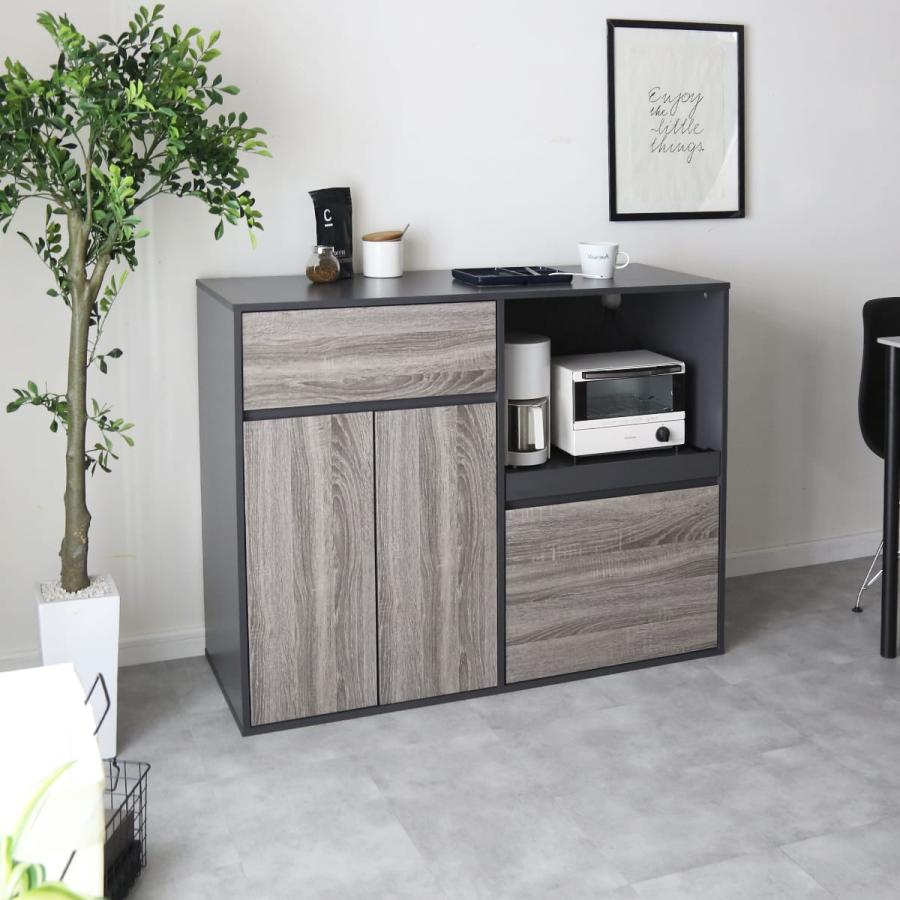 DORIS（ドリス） レンジ台 食器棚 キッチンボード レンジ台 幅120 高さ