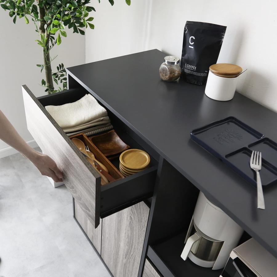 DORIS（ドリス） レンジ台 食器棚 キッチンボード レンジ台 幅120 高さ