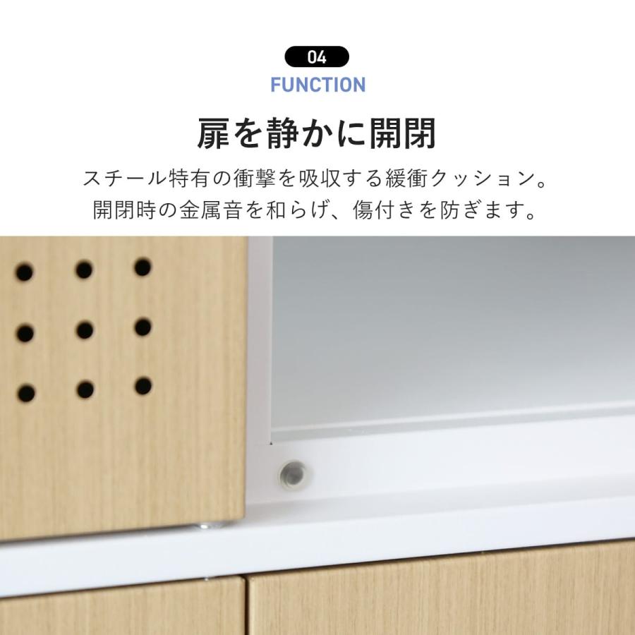 スチール製ロッカー 3扉 木製天板付き スマイル 木扉スチールロッカー 3連2段6人用 シリンダー錠 オーク 幅