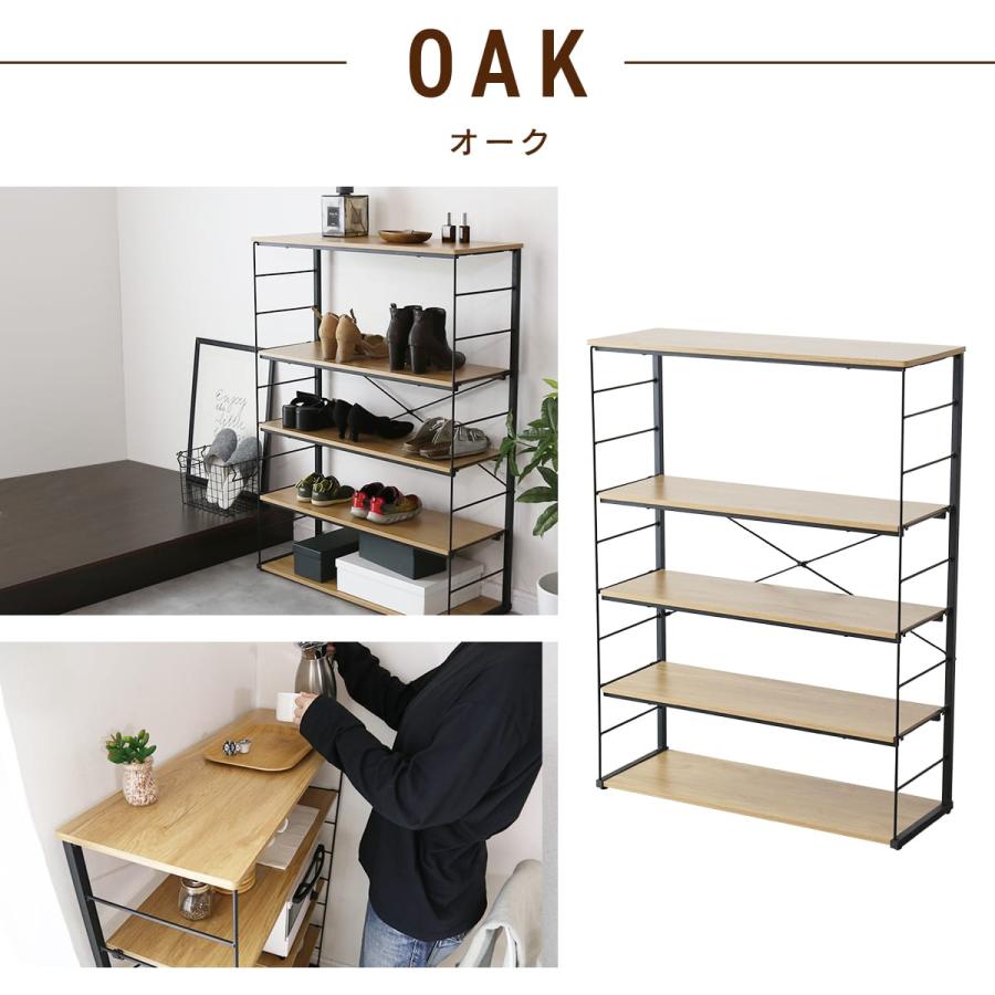 棚 ラック オープンラック 収納ラック オープンシェルフ コンパクト 収納棚 幅80cm 5段 可動棚 高さ調整 キッチン スリム ミント80cm | DORIS | 16