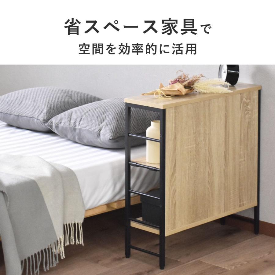 ラック 棚 スリムラック 幅56.5 すき間収納 3段 すき間ラック 高さ調整 サイドテーブル 省スペース キッチン収納 ディスプレイラック 可動棚 ソナル ドリス | DORIS | 14