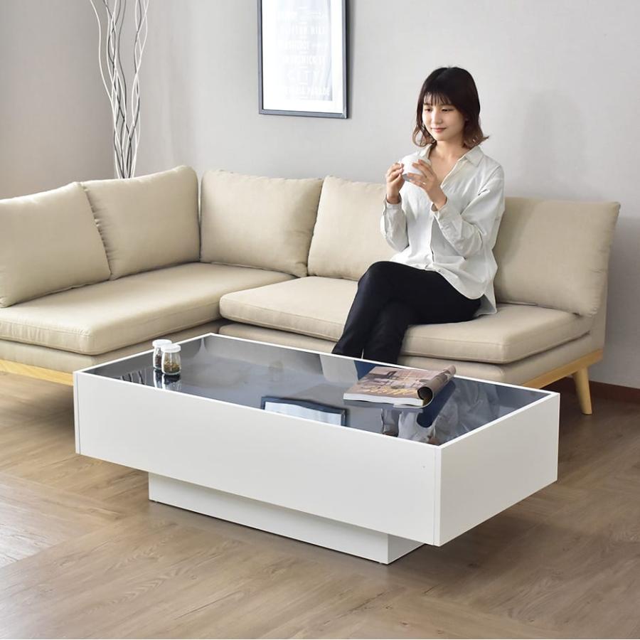 DORIS（ドリス） センターテーブル おしゃれ ガラス ローテーブル