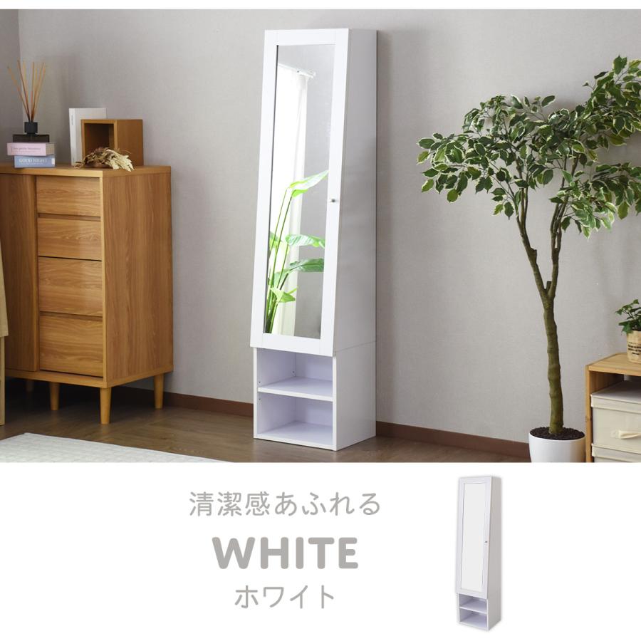 DORIS（ドリス） スタンドミラー 全身鏡 姿見 収納 全身ミラー付き収納