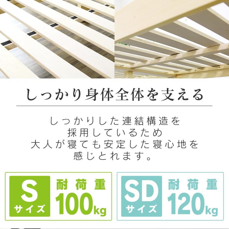 ベッド DORIS ベット ベッドフレーム シングル 天然木 3段階 木製 パイン材 スノコ サニーS 北欧 ドリス 【ロデオマルチラススーパースプリングマットレス】