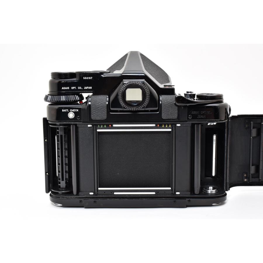 【動作確認済】Pentax 67 TTL ミラーアップ 後期モデル ボディ 動作品】Pentax 67後期ミラーアップ付 ボディ＋75mm F4.5おまけ 動作品