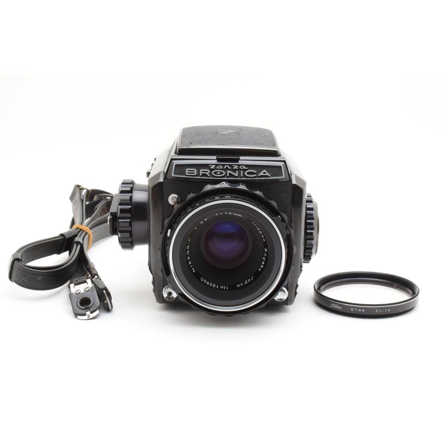 ◇◆ 極美品 ゼンザ ブロニカ Zenza Bronica S2 A S2A フィルムカメラ + P 75mm f2.8 中判 レンズ 動作確認済 4460 ◆◇の画像