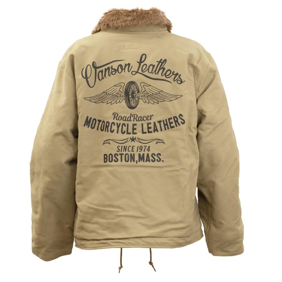 VANSON 【 】 WHEEL&WING N-1 デッキ ジャケット カーキ&BLACK