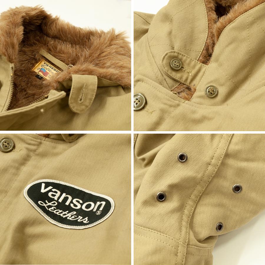 VANSON 【 】 WHEEL&WING N-1 デッキ ジャケット カーキ&BLACK 