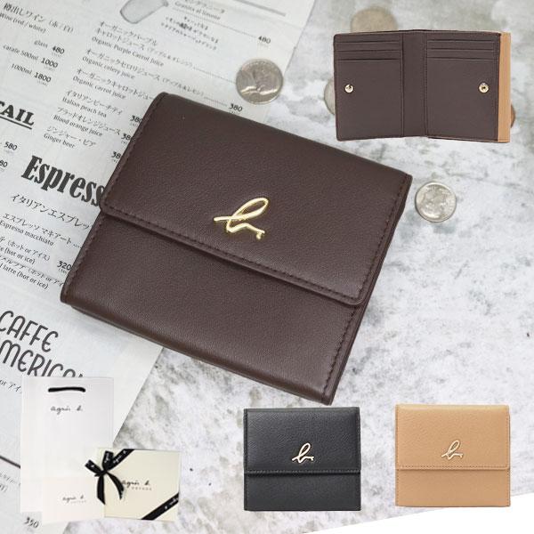 アニエスベー 母の日 ボヤージュ 財布 二つ折り レディース 天然皮革 財布 ロゴ レディース ブランド Agnevoyage103