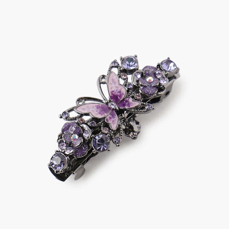 偉大な偉大なアナスイ ANNASUI アクセサリー バレッタ バラモチーフ 蝶 薔薇 パープル SAMH0361XV レディースアクセサリー 