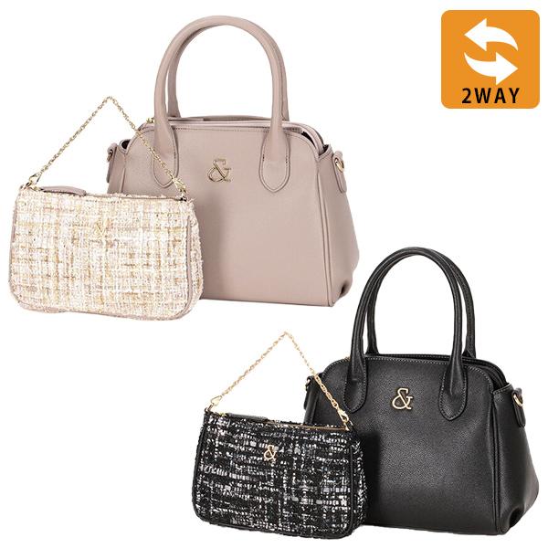 Vendome Bymen 鞄 ポーチ付き ピンキー ダイアン レディース ブランド バッグ ピンキーアンドダイアン2wayハンドバッグ ツイン Pinky390 カバン レディース ポーチ付き Ath1 ツイード
