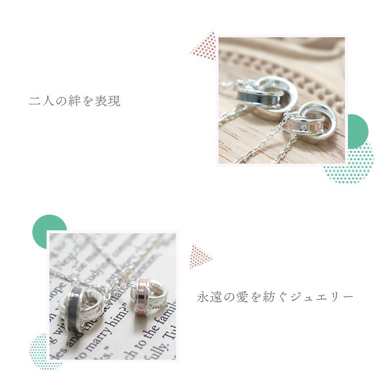 リボン済＆紙袋 4℃ ネックレス ヨンドシー 正規品 レディース ペアネックレス ペンダント メンズ ダブルループモチーフの画像