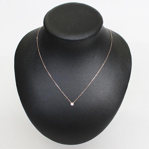 4 4 C ヨンドシー ネックレス レディース 一粒ネックレス キュービックジルコニア K10 ピンクゴールド ホワイトデー 4c411 Vendome 通販 Yahoo ショッピング